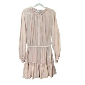 Bird & Knoll Petal Pink Tiered‎ Dress Silk Cotton coquette feminine